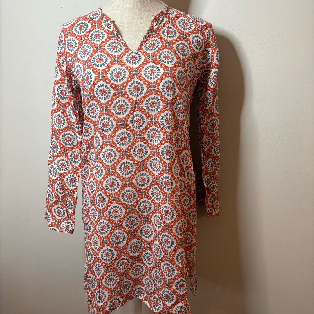 Roller Rabbit Orange and White Kids Casual Dress